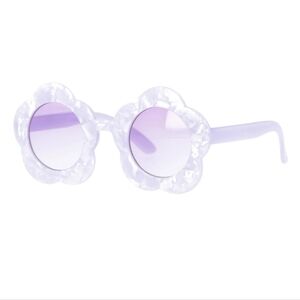 Justice Girl's Pearl Flower Sunglasses, Purple